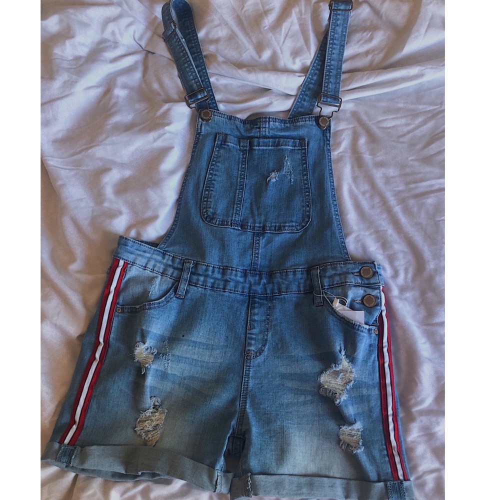High rise overall / denim shorts 🩳